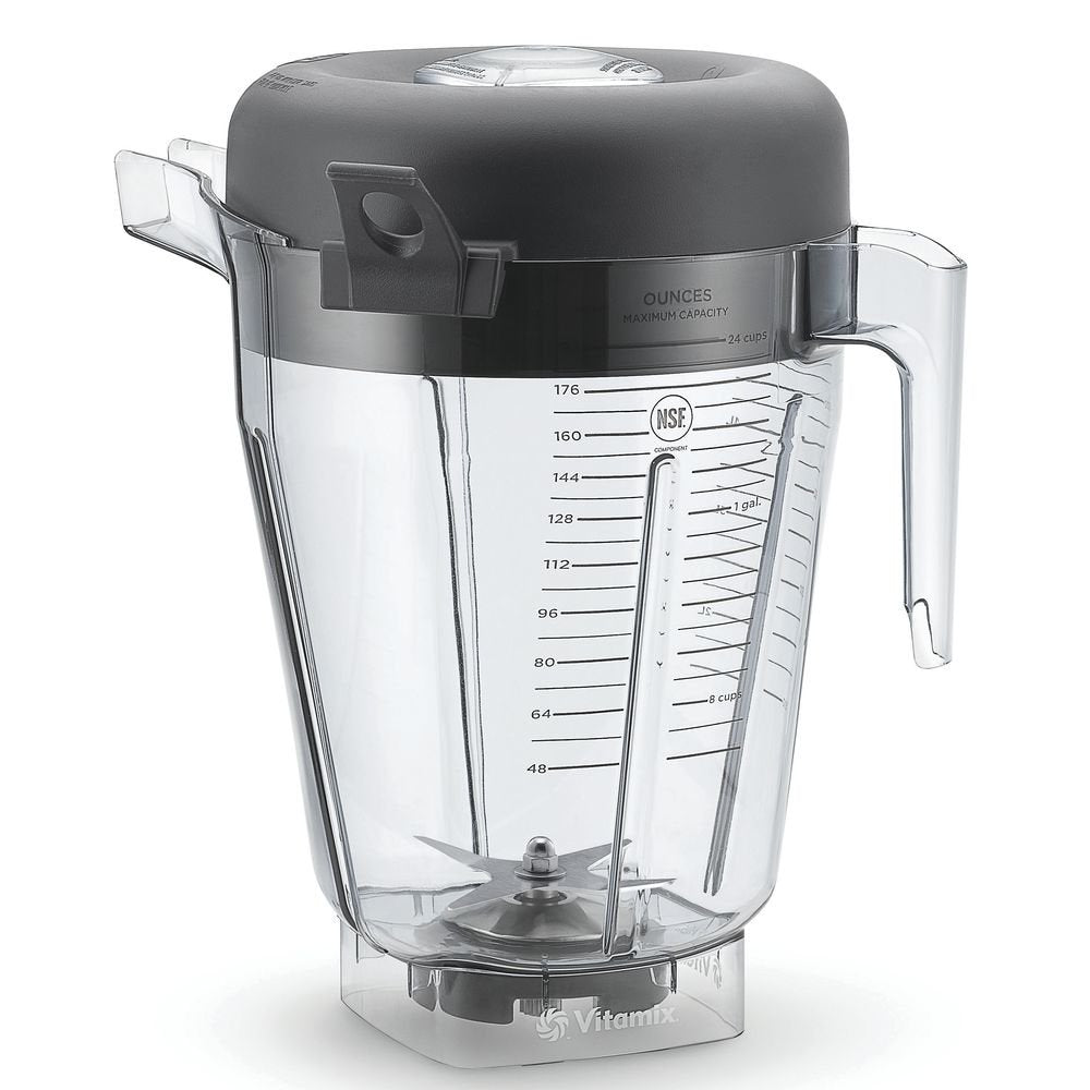Vitamix 15981 32 oz Clear Replacement Tritan Container, Lid And Blade For The Quiet One Blending Station Advance tang 2 Blending Station And Drink Machine Advance 7 1/8"L x 8 1/8"W x 8 5/8"H
