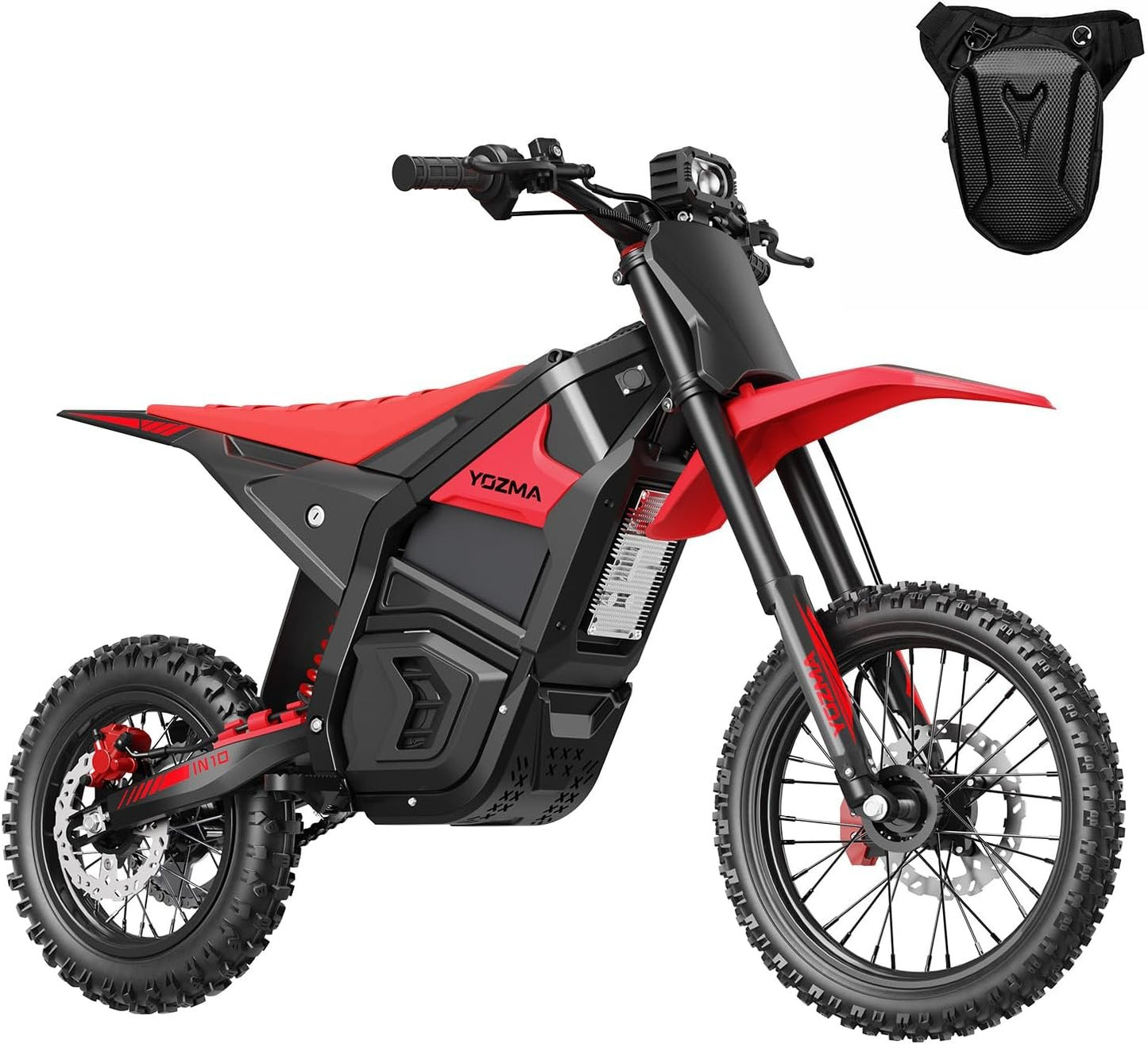 Yozma IN10 Electric Dirt Bike, 2600W 40MPH Electric-Motorcycle with 48V/23AH Battery Ebike, Full Hydraulic Brakes and Suspensions Mountain Off-Road E Dirt Bike, for Teens & Adults