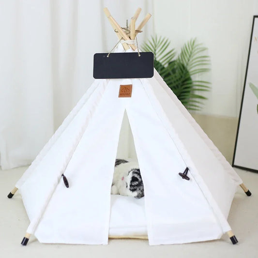 Pet Teepee with Double-Sided Thick Cushion