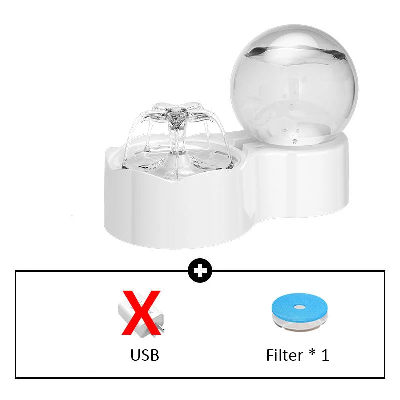 Cat Water Dispenser Automatic Recirculating Siphon Fountain Pet Feeder
