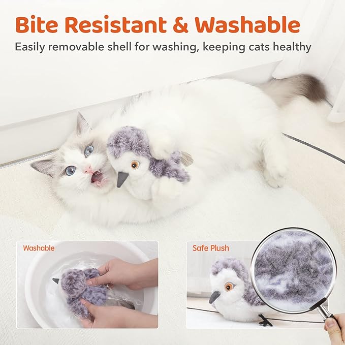 Cat Toys Flapping Bird No Flying, Toys For All Breeds Cat Kicker Catnip Toys