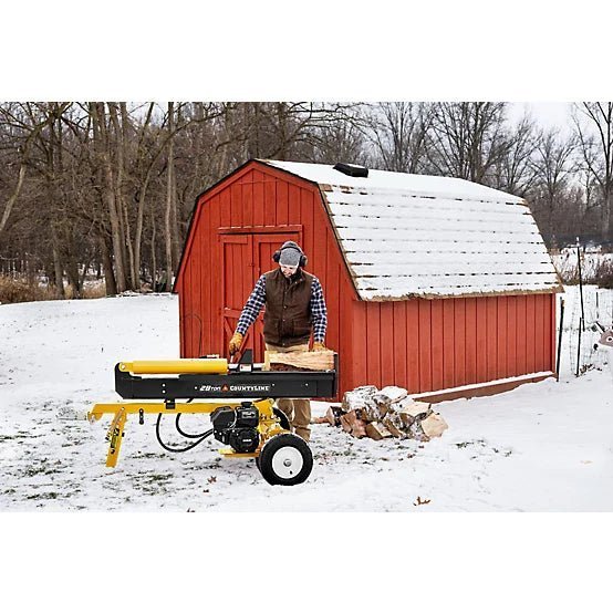 CountyLine 28-Ton Horizontal & Vertical Log Splitter with Kohler 6.5 HP Engine .