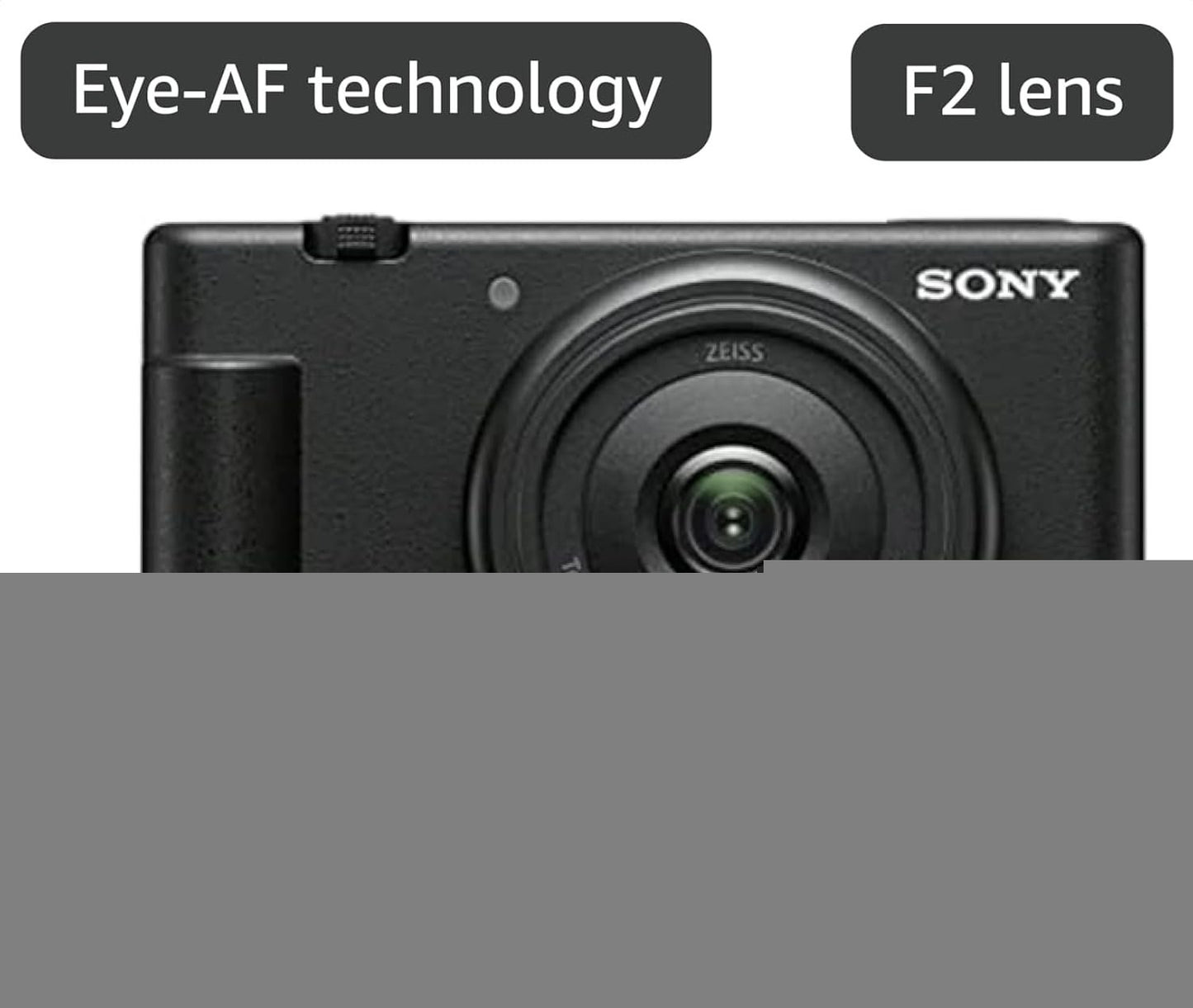 Sony ZV-1F Vlog Camera for Content Creators and Vloggers Black