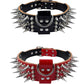 Fashionable Rivet Pet Collar Large Dog Collar For Fat Puppy Leashes For Bulldog Pug Stainless Steel Dog Chain Pet Products