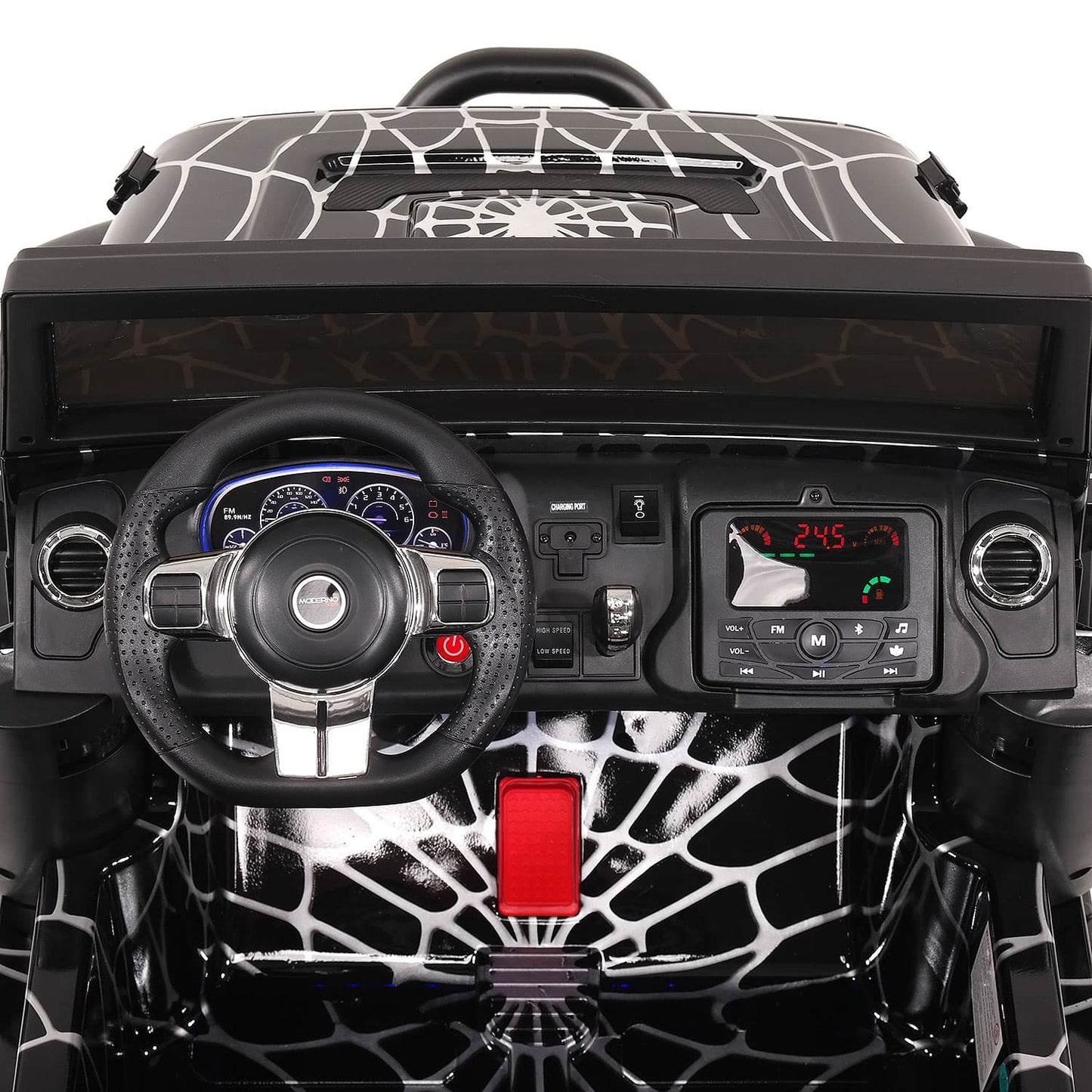 Trail Explorer 24V Kids Ride-On Car Truck with R/C Parental Remote | Spider Black
