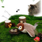 Interactive Cat Toys Chirping Bird Cat Toy Sparrow Plush Toys USB Rechargeable Kitten Toys Flapping Wings Interactive Cat Toy