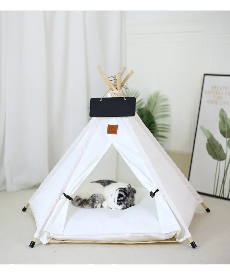 Pet Teepee with Double-Sided Thick Cushion