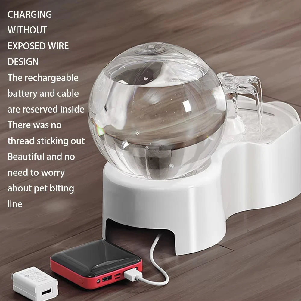 Cat Water Dispenser Automatic Recirculating Siphon Fountain Pet Feeder