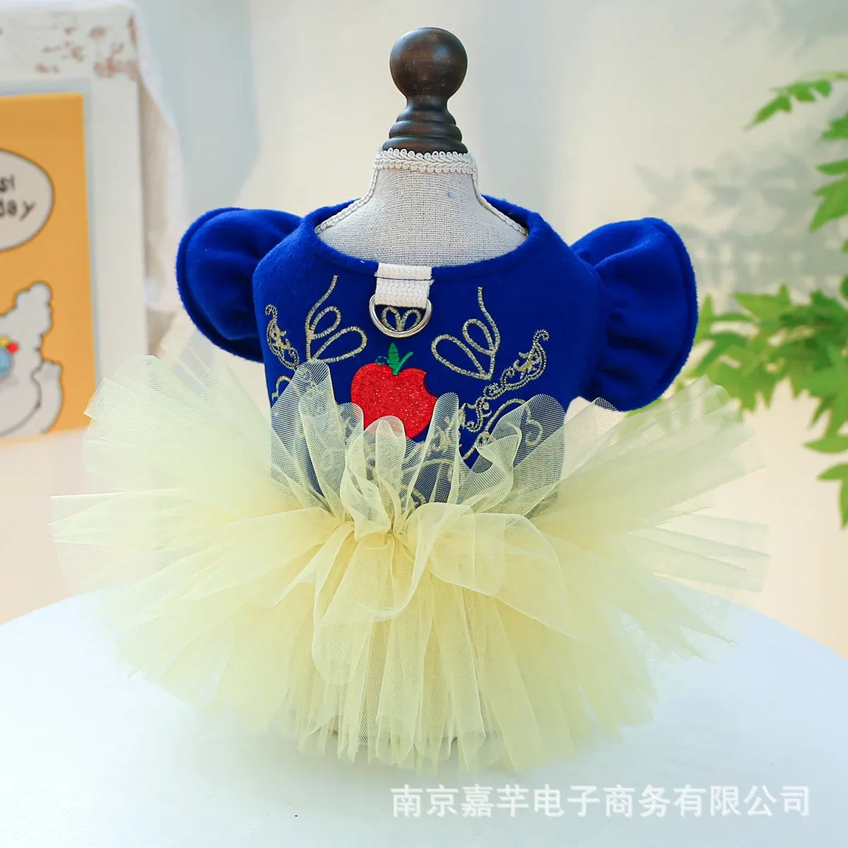 1 Pet Apparel Dog Spring/Summer Breathable White Wedding Dress Princess Dress with Pulling Cord Button For Small Medium Dogs