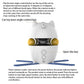 Multifunctional Cat Teaser Toy - Detachable Wand, Laser Pointer, Automatic Direction - changing, 3 Rotation Mode