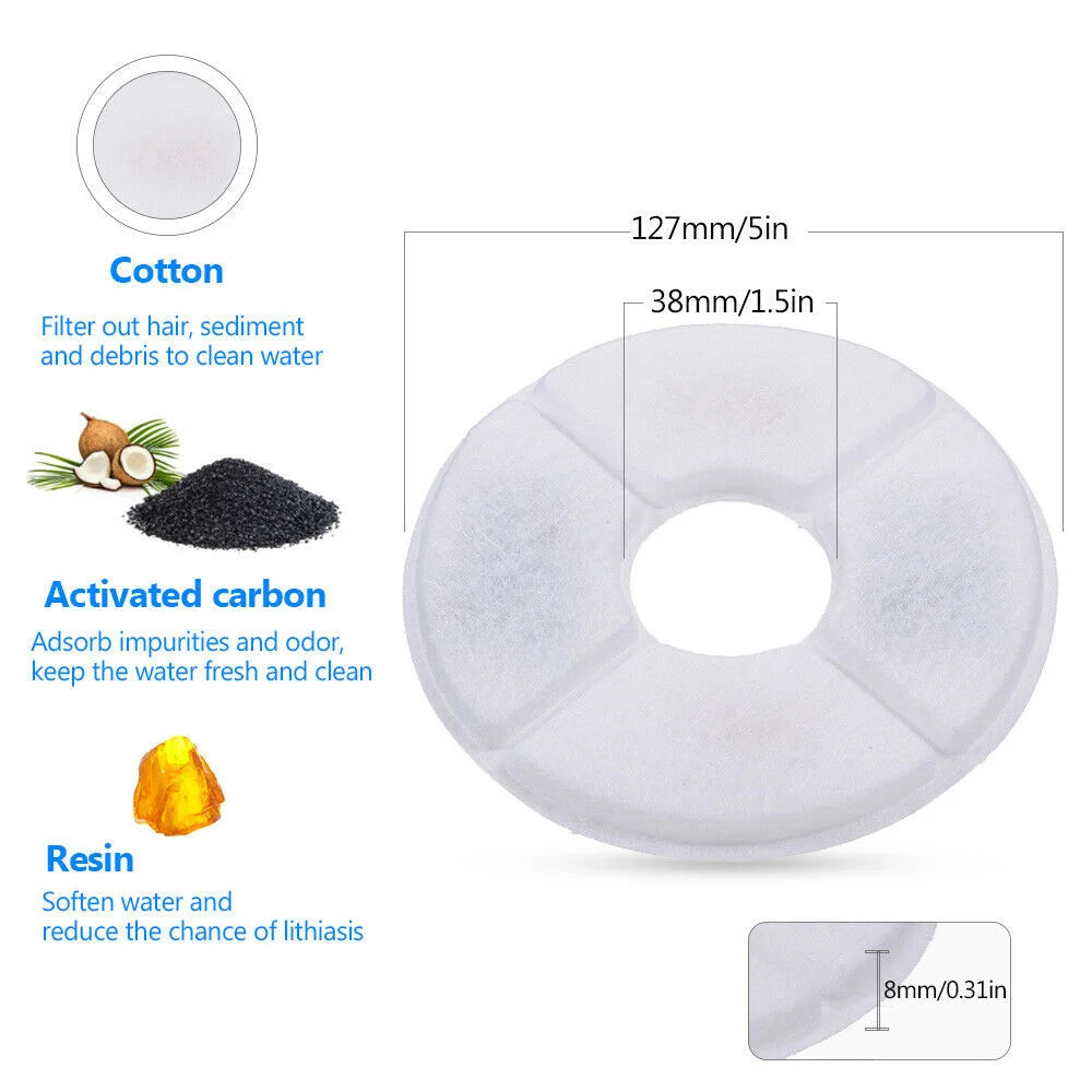 Cat Automatic Water Fountain Built-in Activated Carbon 2.4L Water Dispenser Silent Drinking USB Charge Electric Pet Feeder Bowl