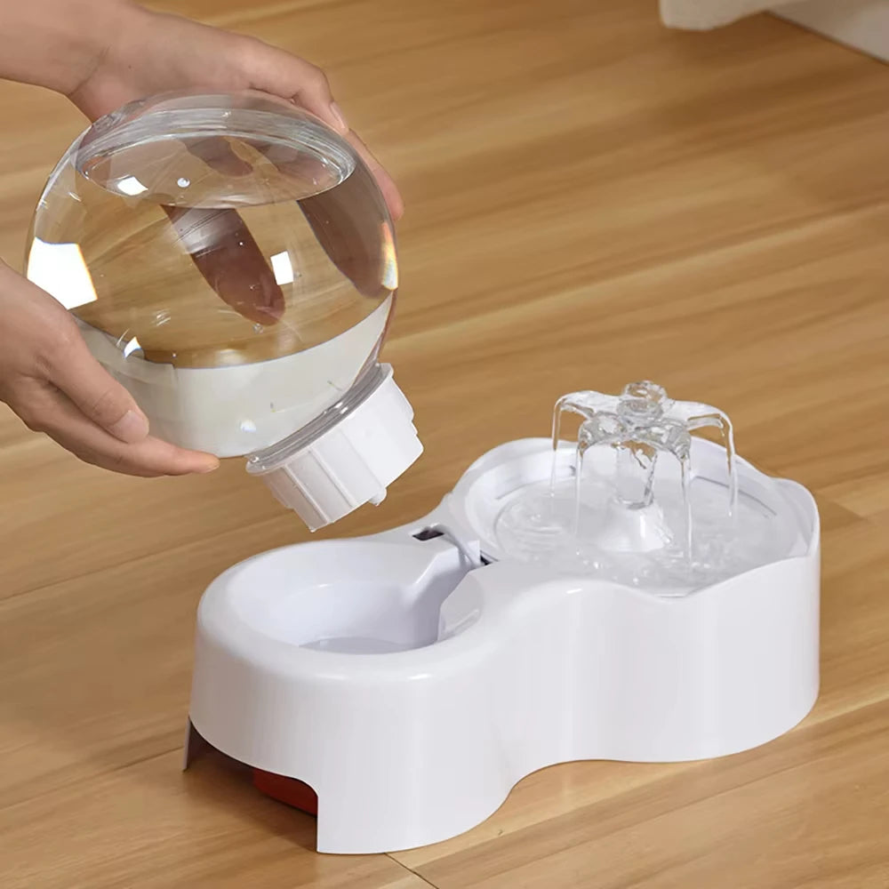 Cat Water Dispenser Automatic Recirculating Siphon Fountain Pet Feeder