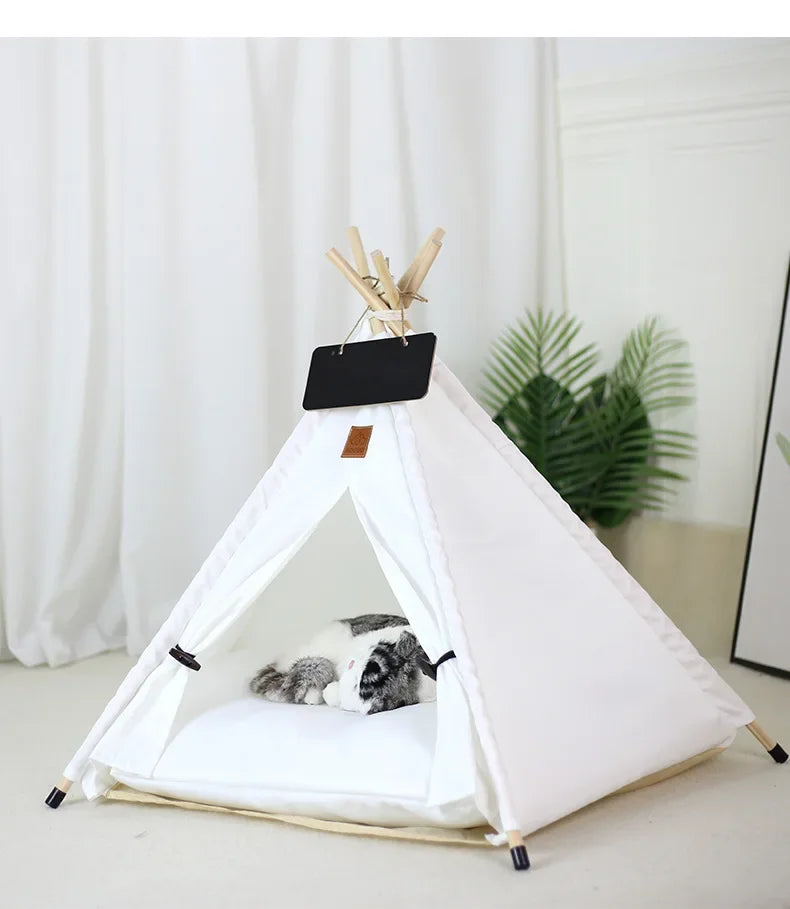 Pet Teepee with Double-Sided Thick Cushion