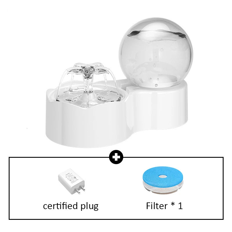 Cat Water Dispenser Automatic Recirculating Siphon Fountain Pet Feeder