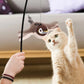 Interactive Cat Toys Chirping Bird Cat Toy Sparrow Plush Toys USB Rechargeable Kitten Toys Flapping Wings Interactive Cat Toy
