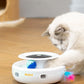 ROJECO 2 in 1 Smart Cat Toys Automatic Feather Fun Ball Toy Set For Cat Dog 5 Modes Electronic Interactive Pet Toy Accessories