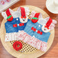 Spring New Pet Dress Cat Dog Dress Cat Chest Back Slip Dress Send Rope Fashion Cute Denim Polka Dot Skirt Pet Vest Pet Clothes
