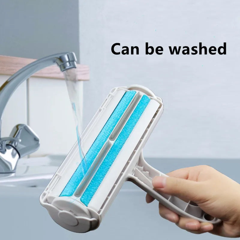 Pet Cat Hair Remover Brush 2-Way Remove Pet Hair Roller Carpet Cleaning Brush Cat Lint Sticking Roller Carpet Cleaner Brushes