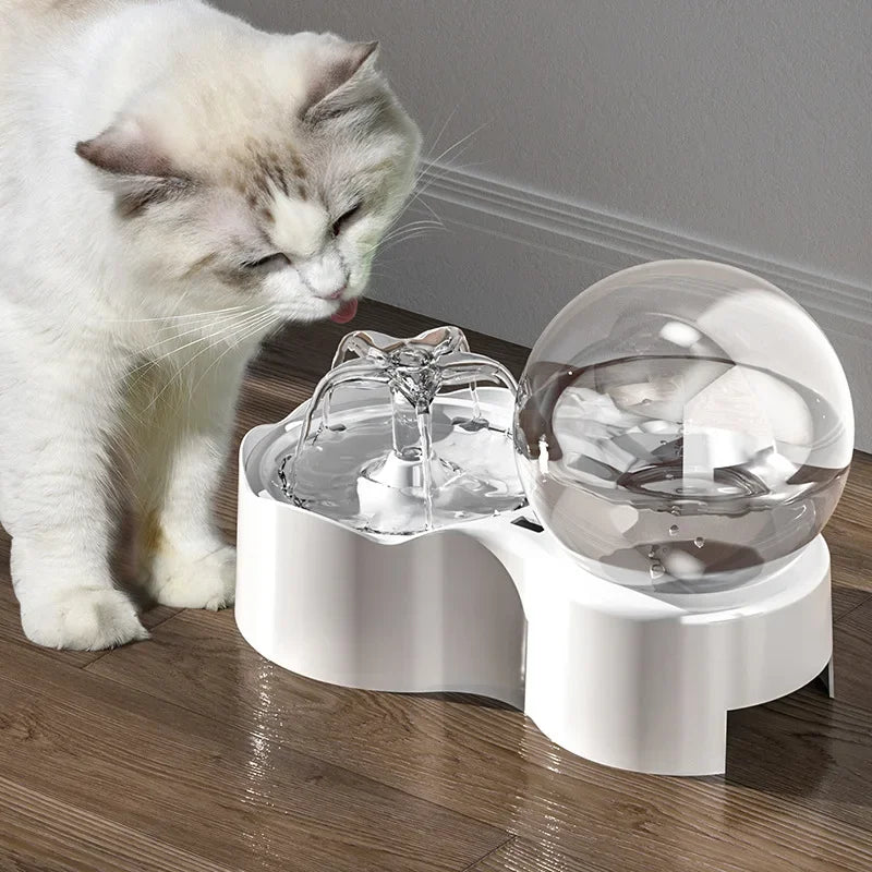 Cat Water Dispenser Automatic Recirculating Siphon Fountain Pet Feeder