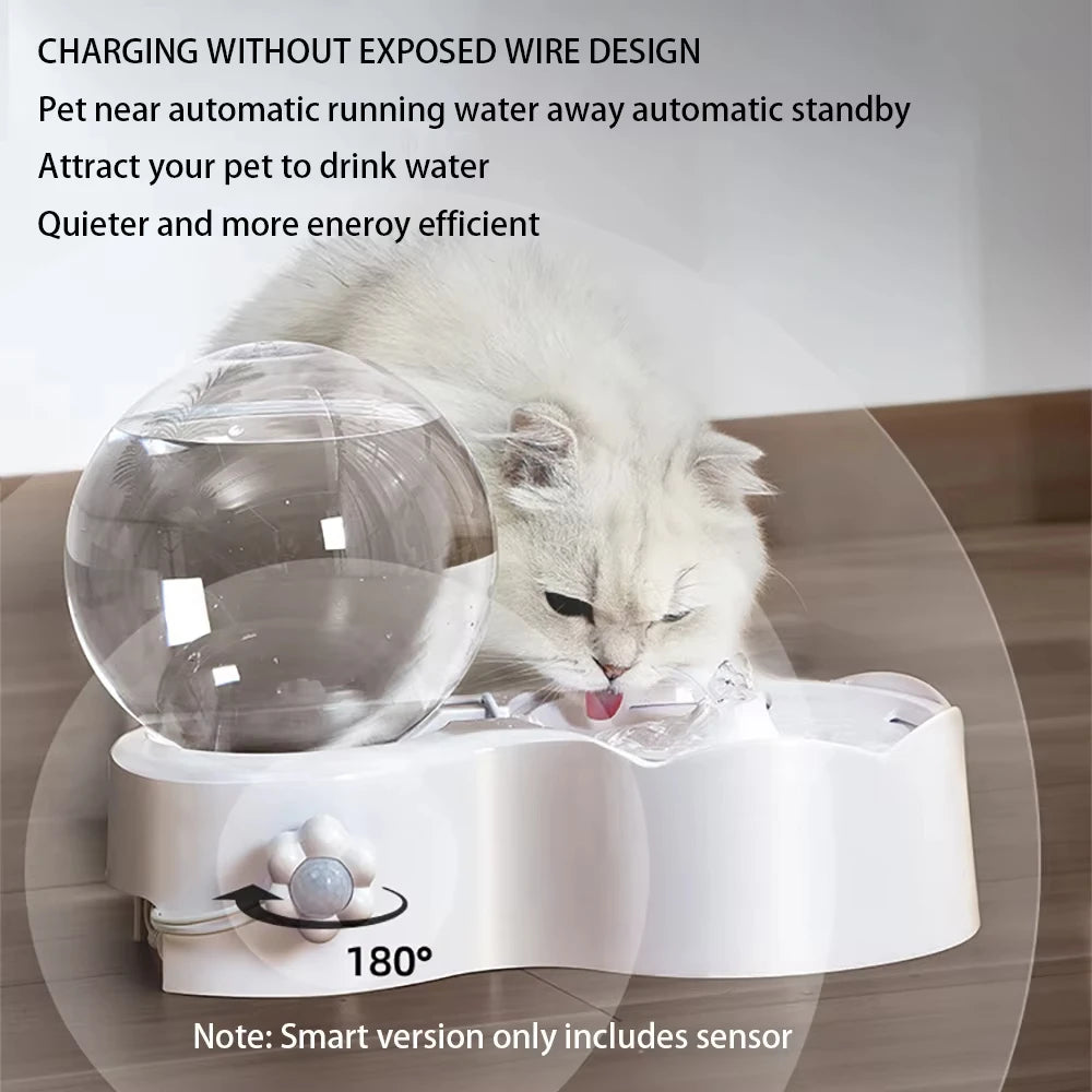 Cat Water Dispenser Automatic Recirculating Siphon Fountain Pet Feeder
