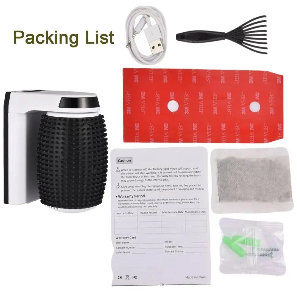 Creative Cat Self Groomer With Catnip Automatic Rotating Cat Massager Wall Corner Groomers Smart Self Cleaning Cat Brush