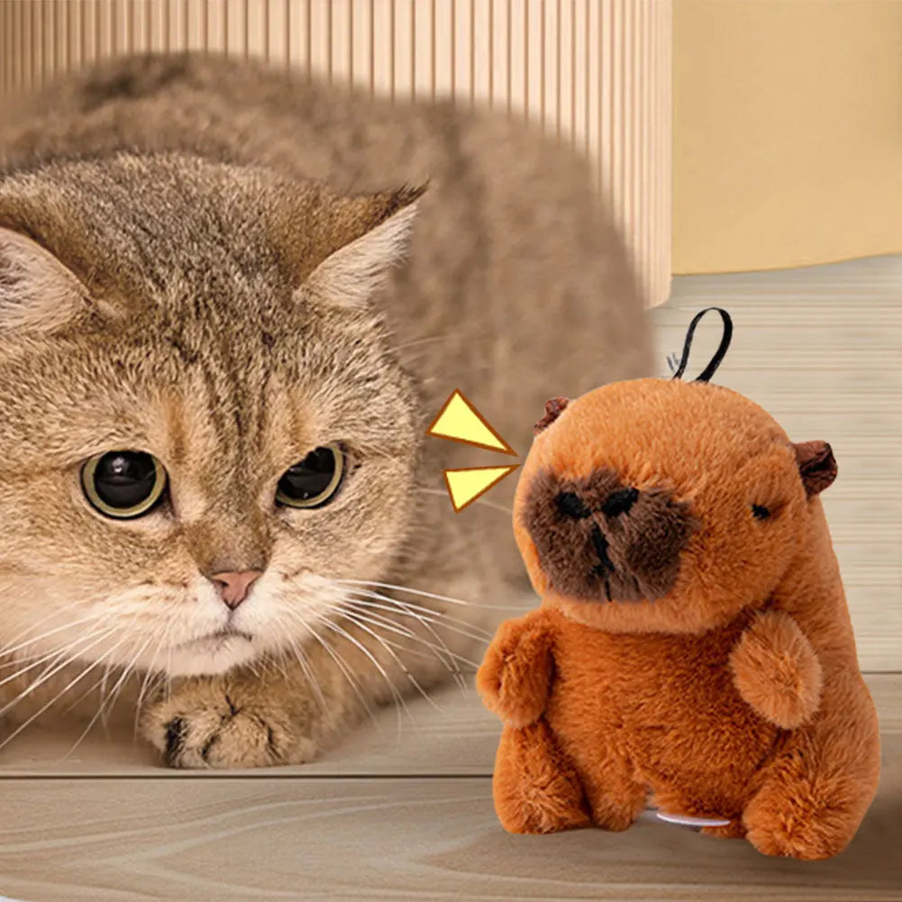 Interactive Chirping Bird Cat Toy Pet Simulation Bird Touch Voice Doll Interactive Cat Rechargeable Lifelike Bird Plush Toy