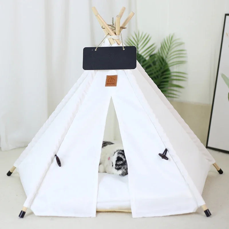 Pet Teepee with Double-Sided Thick Cushion