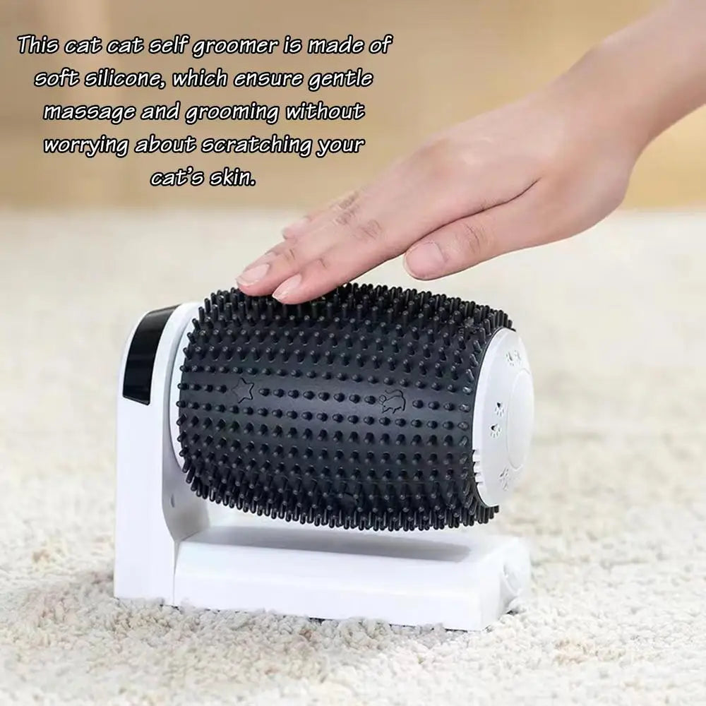 Creative Cat Self Groomer With Catnip Automatic Rotating Cat Massager Wall Corner Groomers Smart Self Cleaning Cat Brush