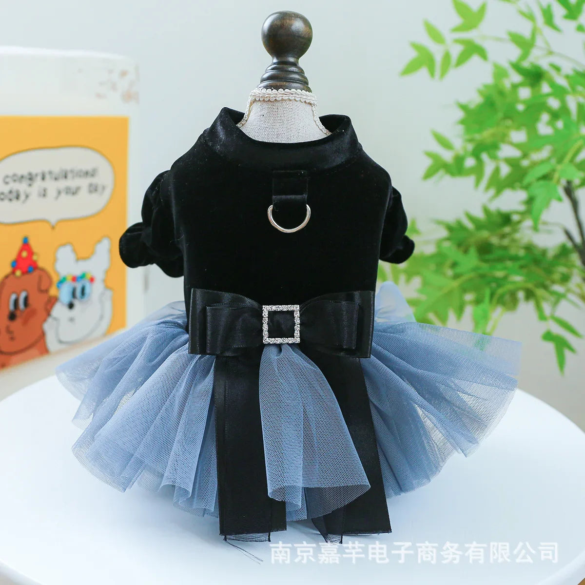 1 Pet Apparel Dog Spring/Summer Breathable White Wedding Dress Princess Dress with Pulling Cord Button For Small Medium Dogs