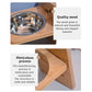 Bamboo Elevated Dog Bowls with Stand, Adjustable, Raised, Puppy, Cat, Food, Water Bowls, Holder, Feeder for Small and Medium Pet