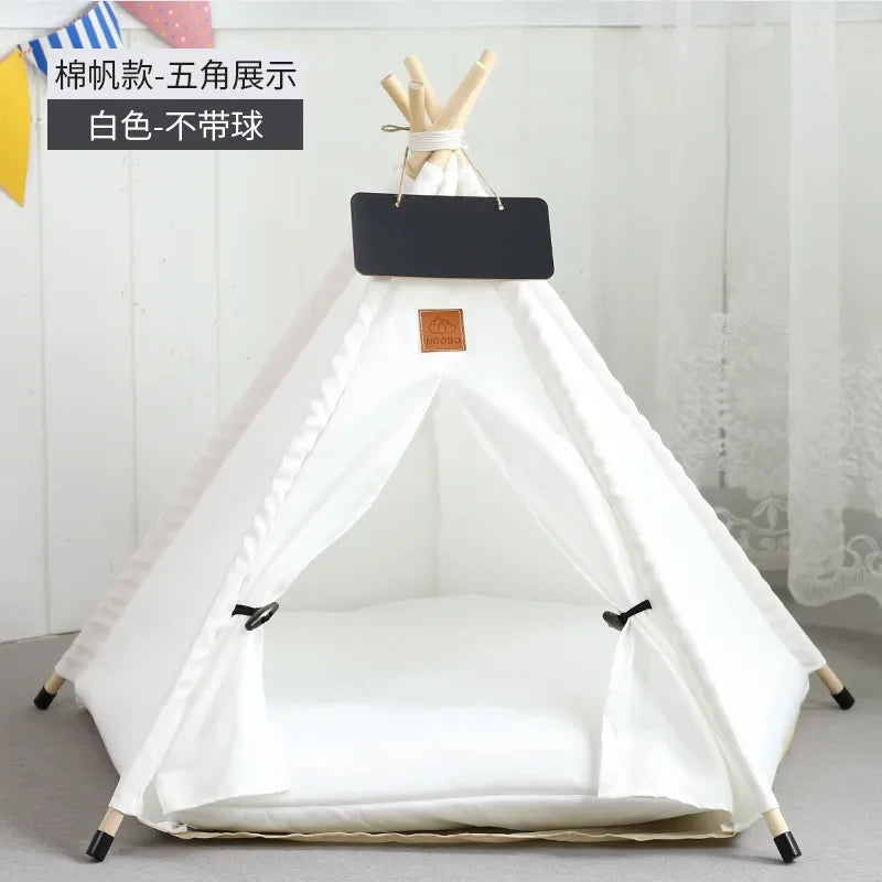 Pet Teepee with Double-Sided Thick Cushion