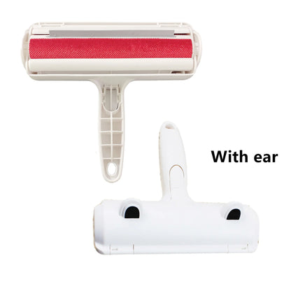 Pet Cat Hair Remover Brush 2-Way Remove Pet Hair Roller Carpet Cleaning Brush Cat Lint Sticking Roller Carpet Cleaner Brushes