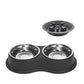 3 In 1 Triple Dog Bowl Removable Stainless Steel Pet Slower Food Bowl Anti-choking Food Water Feeder For Dogs Cat Accessories