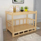 Wooden Dog Kennel Dog House Double Layer