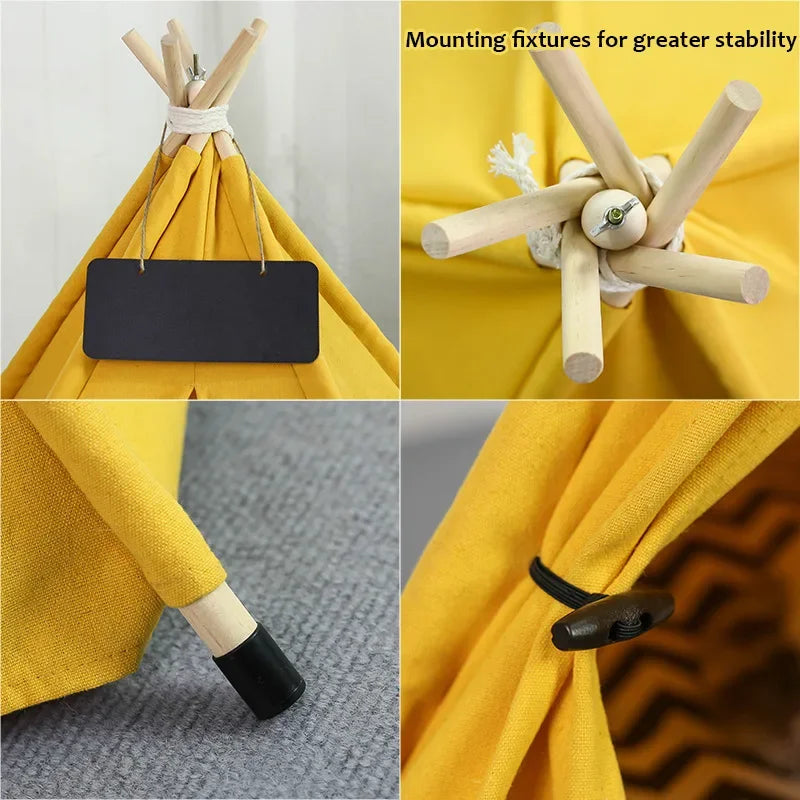 Pet Teepee with Double-Sided Thick Cushion