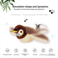 Interactive Cat Toys Chirping Bird Cat Toy Sparrow Plush Toys USB Rechargeable Kitten Toys Flapping Wings Interactive Cat Toy