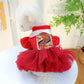 1 Pet Apparel Dog Spring/Summer Breathable White Wedding Dress Princess Dress with Pulling Cord Button For Small Medium Dogs