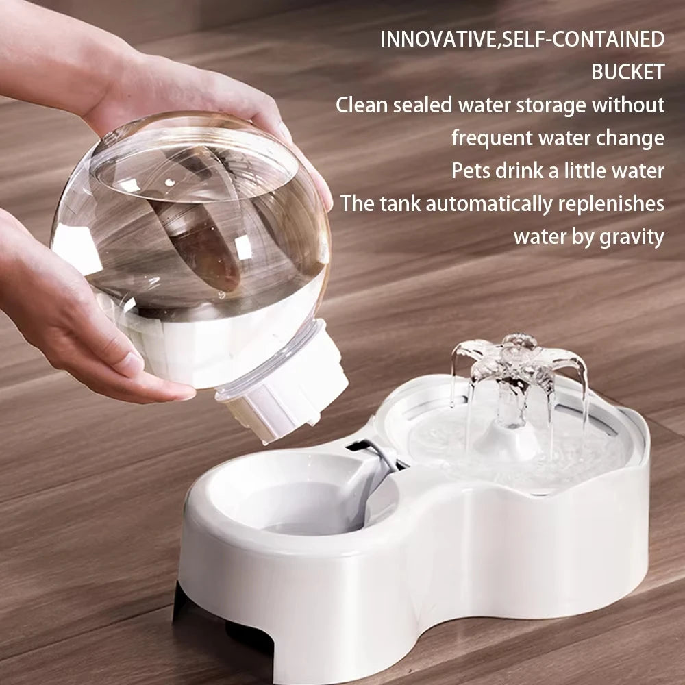 Cat Water Dispenser Automatic Recirculating Siphon Fountain Pet Feeder