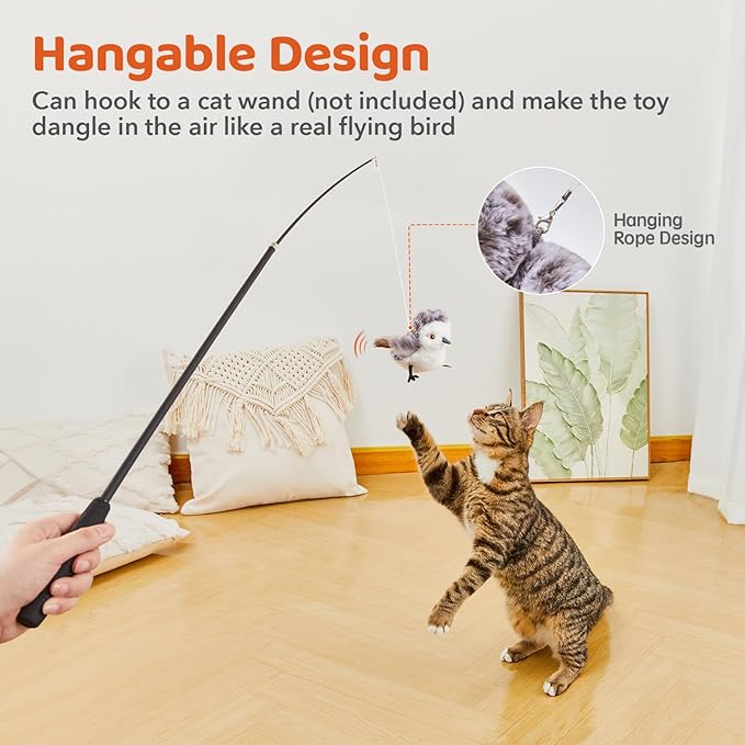 Cat Toys Flapping Bird No Flying, Toys For All Breeds Cat Kicker Catnip Toys