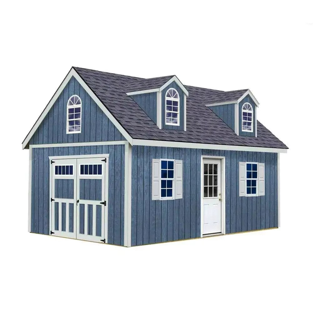 Hampton 12 ft. W x 16 ft. D Wood Storage Shed Kit with Floor (192 Sq. ft.) Installtion Included