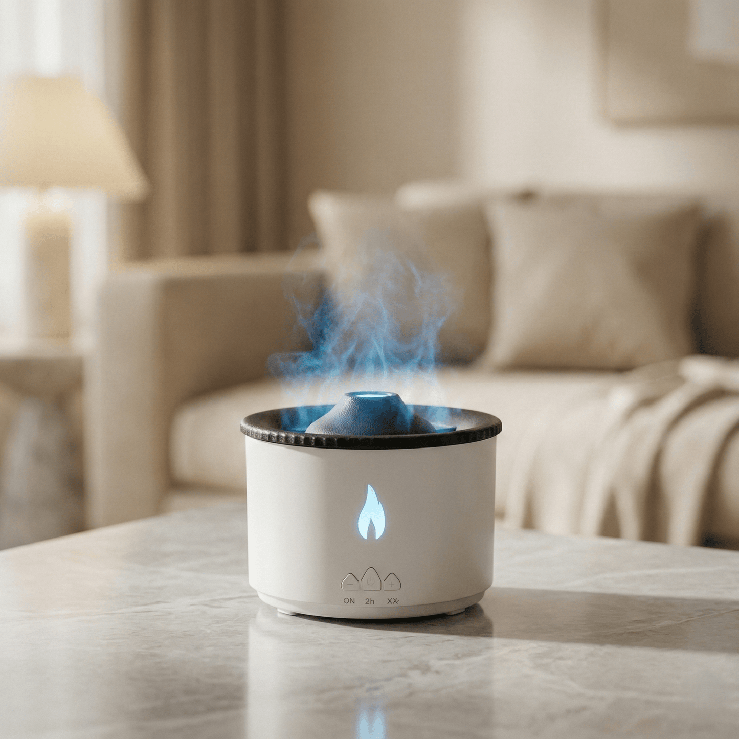 Volcano Flame Humidifier Diffuser with Aroma Mist